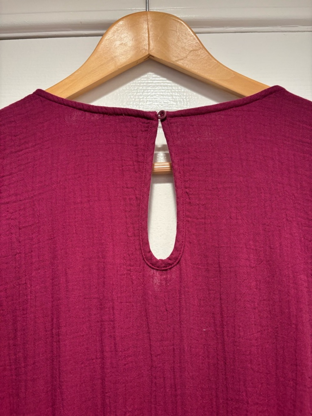 Pact Organic Cotton Sleeveless Magenta Keyhole Back Tiered Maxi Dress size XXS - Picture 6 of 11